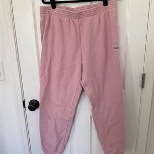 Aritzia/TNA Puff Pink Cozy Fleece Sweatpants